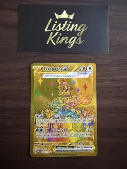 Terapagos ex #173/142 Full Art Gold Pokemon TCG Stellar Crown Hyper Rare - Image 2