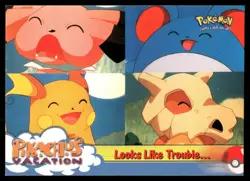 Looks Like Trouble #44 Pokemon 1999 Topps Movie LP Pikablu Error - Image 1