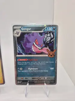 Pokemon Trick or Trade Lot - Mimikyu, Pikachu, Gengar - Holo Foil Cards (3) - Image 2