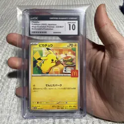 Pokemon CGC 10 GEM MINT Pikachu Promo 2025 020/M-P McDonald Japanese - Image 1