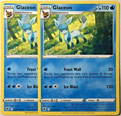 POKEMON 2X GLACEON 038/189 ASTRAL RADIANCE RARE NEAR MINT - Image 1