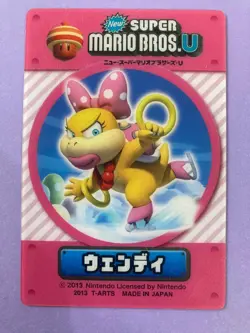 Mario Bros.2 Wendy O. Koopa Clear Card 2012 Peach Japanese Nintendo F/S - Image 1