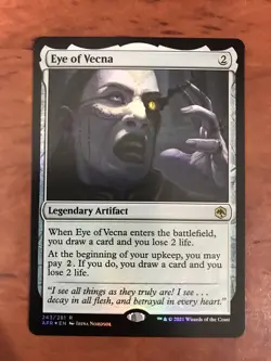 Eye of Vecna Foil MTG Magic the Gathering Card NM Near Mint Forgotten Realm AFR - Image 1