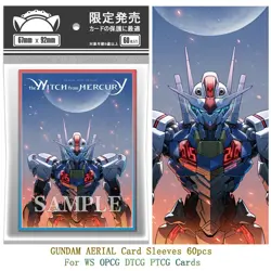 Gundam CCG AERIAL 60x Card Game Sleeves - Image 1