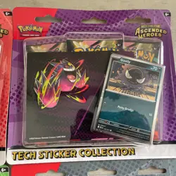 Pokemon TCG: Set of 4🔥 Ascended Heroes Tech Sticker Collections & Blister Packs - Image 3