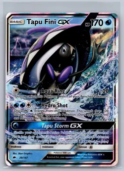 Tapu Fini GX 39/147 Holo GX Rare Burning Shadows Pokemon Near Mint - Image 1