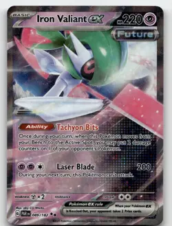 IRON VALIANT EX 089/182 DOUBLE RARE PARADOX RIFT POKEMON NEAR MINT - Image 2