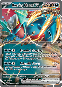 ROARING MOON EX 124/182 DOUBLE RARE PARADOX RIFT POKEMON NEAR MINT - Image 1