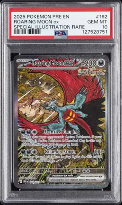 Roaring Moon EX 162/108 Special Illustration Rare Pokemon English PSA 10 GEM - Image 1
