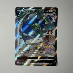 Pokemon TCG Rayquaza V Alt Art Ultra Rare Holo 194/203 Evolving Skies - Image 1