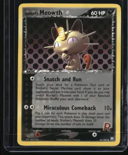 Pokemon Team Rocket Returns Rocket's Meowth NM 46/109 - Image 1