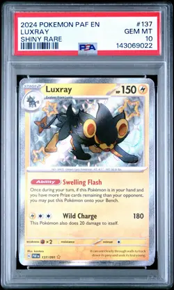 Luxray Pokemon Paf En-Paldean Fates 137 PSA 10 - Image 1
