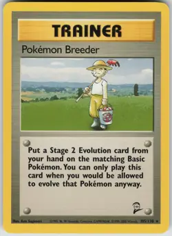 Pokemon Breeder Rare Base Set 2 105/130 NM - Image 1