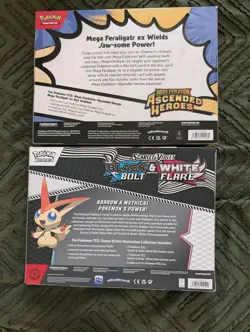 Pokemon TCG Victini Illustration Collection Box and Mega Feraligatr EX Box LOT - Image 2