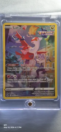 Pokemon Latias Fusion strike GG20/GG70 2023 near mint (video inc) slab included - Image 1