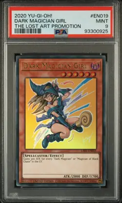 2020 YU-GI-OH! THE LOST ART PROMOTION #EN019 DARK MAGICIAN GIRL PSA 9 - Image 1