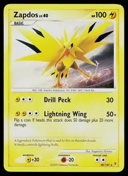 Pokemon Card - Zapdos Supreme Victors 48/147 Rare - Image 1