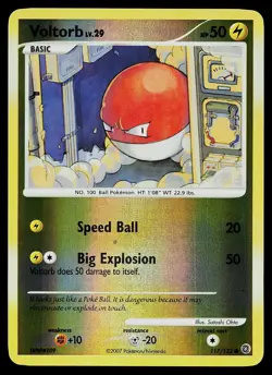 Pokemon Card - Voltorb Secret Wonders 117/132 Reverse Holo Common - Image 1