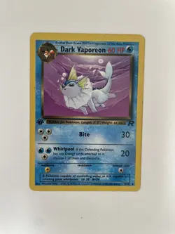 Pokemon Dark Vaporeon TCG Team Rocket 45/82 Non-Holo 1st Edition Uncommon Card - Image 1