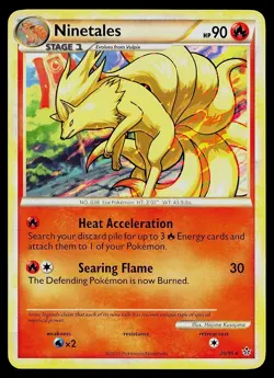 Pokemon Card - Ninetales HGSS Unleashed 20/95 Rare - Image 1