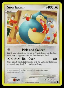 Pokemon Card - Snorlax Rising Rivals 33/111 Rare - Image 1