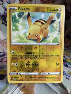 2020 Pikachu Reverse Holo Pokemon SWSH01: Sword & Shield Base Set 065/202 Card - Image 1