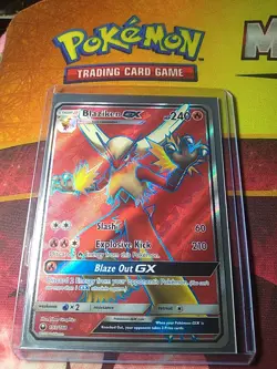 Pokemon TCG Blaziken GX Full Art Holo Ultra Rare Card 153/168 Celestial Storm NM - Image 1