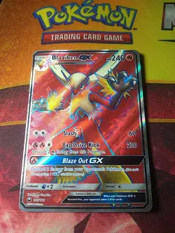 Pokemon TCG Blaziken GX Full Art Holo Ultra Rare Card 153/168 Celestial Storm NM - Image 2