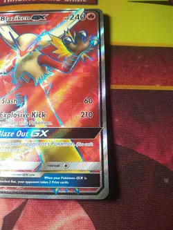 Pokemon TCG Blaziken GX Full Art Holo Ultra Rare Card 153/168 Celestial Storm NM - Image 4