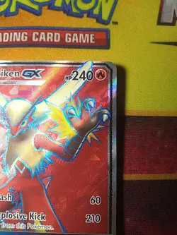 Pokemon TCG Blaziken GX Full Art Holo Ultra Rare Card 153/168 Celestial Storm NM - Image 5