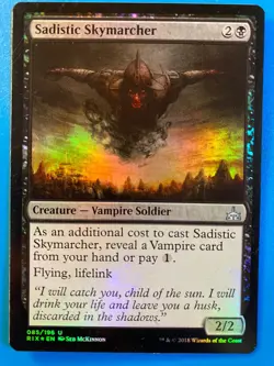 MTG 1x FOIL Sadistic Skymarcher Rivals of Ixalan Magic the Gathering Card x1 NM - Image 1