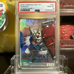 Gundam Card Game - Newtype Rising - Gundam GD01-001 LR++ English - PSA 10 - Image 1