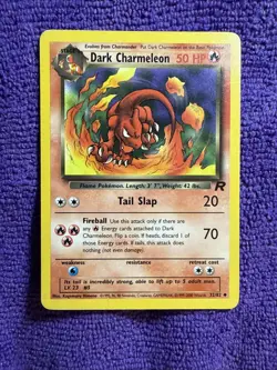 Pokemon TCG Dark Charmeleon Card 32/82 1999 Team Rocket WOTC Non-Holo - Image 1