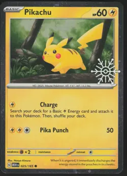 Pikachu - (Holiday Calendar) Common Miscellaneous Cards & Products 025/165 NM - Image 1
