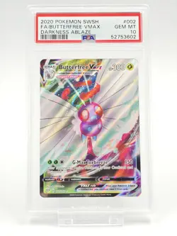 2020 POKEMON SWORD & SHIELD DARKNESS ABLAZE #002 FA/BUTTERFREE VMAX PSA 10 - Image 1