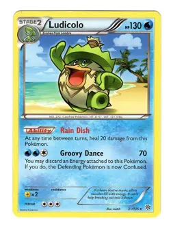 Pokemon TCG Ludicolo Black & White Plasma Storm 31/135 Regular Rare Card NM - Image 1