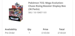 Pokemon TCG: Chaos Rising Boosters Box (36 Packs) PREORDER CONFIRMED PRESALE - Image 2