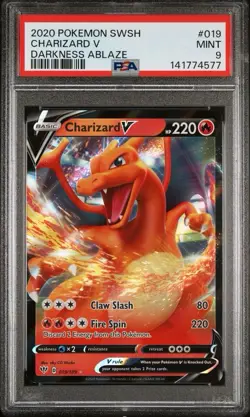 2020 Pokemon Darkness Ablaze # 019 Charizard V PSA 9 Trusted Seller Free Ship! - Image 1