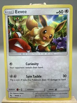 Eevee 48/68 Pokemon Hidden Fates Holo - Image 1