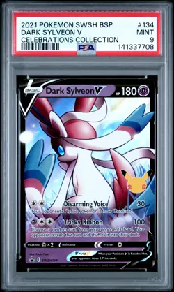 Dark Sylveon V Pokemon Swsh Black Star Promo 134 NM PSA 9 - Image 1