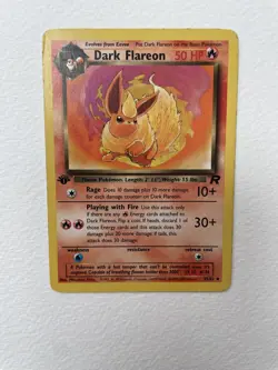 Pokemon Dark Flareon TCG Team Rocket 35/82 1st Edition Uncommon Card Non Holo LP - Image 1