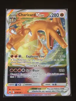 Charizard VSTAR Pokemon TCG card crown zenith 19/159 NM - Image 1