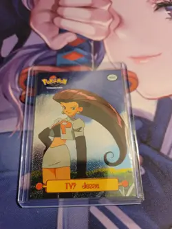 VTG 1999 Topps Pokemon Black Logo Holo Foil Textured #TV9 Jesse Card Puzzle RARE - Image 1