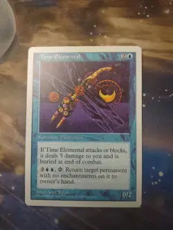 MTG Time Elemental X1 Rare Card NM 4th Edition Fresh Out The Pack New Unplayed - Image 1