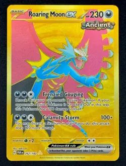 Pokemon Card TCG - Roaring Moon ex 262/182 Hyper Rare Gold Paradox Rift NM - Image 3