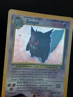 Pokemon TCG Card GENGAR Fossil 5/62 Holo Foil Rare Unlimited NM - Image 3