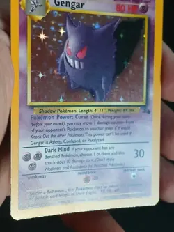 Pokemon TCG Card GENGAR Fossil 5/62 Holo Foil Rare Unlimited NM - Image 5