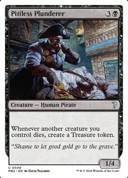 Pitiless Plunderer 1x MtG Mystery Booster 2 White Border MB2 SP/NM - Image 1