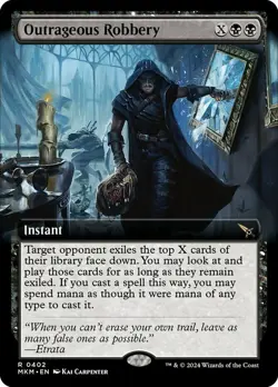 Mint/Near-Mint, English - 1 x MTG Outrageous Robbery - Extended Art Murders at K - Image 1