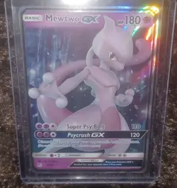 Pokemon Mewtwo GX TCG Holo Ultra Rare Card Hidden Fates 31/68 - Image 1